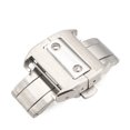 thumbnail image 1 of 18/21mm Watch Buckle Fit For Santos Fit For Dumont Men And Women Double Press Butterfly Button Silver Black Clasp Watch Accessory, 1 of 3