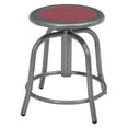 thumbnail image 1 of 18" - 24" Height Adjustable Swivel Stool, Burgundy Seat and Grey Frame, 1 of 5