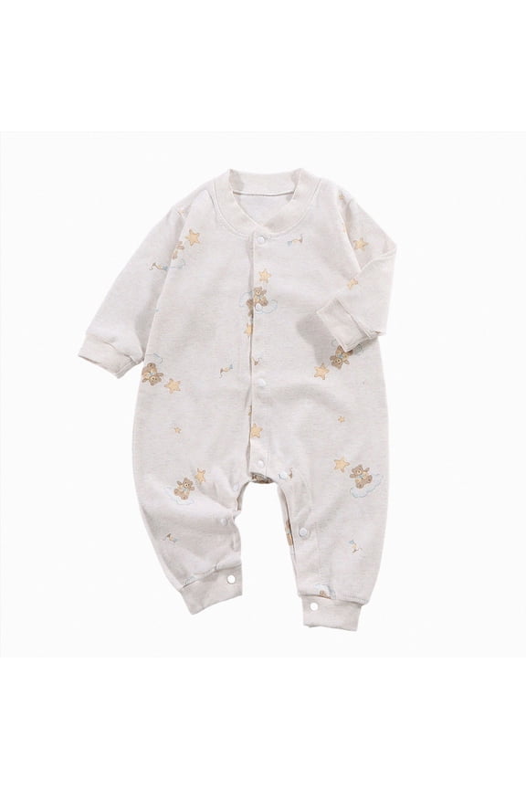 18-24 Infant Jumpsuit Baby And Winter Clothing Baby Crawling Long Sleeve Romper Long Sleeve Newborn Fall Winter Clothes,Yellow Jumpsuit Sleep & Play One-Piece Bodysuit