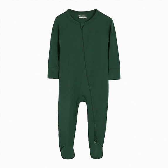 18-24 Months Newborn Footed Long Sleeve Baby Pajamas With Zipper Infant Sleepers Bodysuit Newborn Pajamas