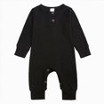 thumbnail image 1 of 18-24 Months Newborn Unisex Infant Long Sleeve Romper Solid Bodysuit Jumpsuit Baby Outfits Footed Bodysuit Newborns Everyday Wear, 1 of 9
