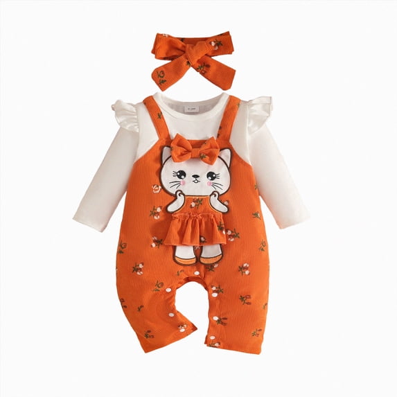 18-24 Months Toddler 2Pcs Girls Clothes Shirts and Jogger Sweatpants for Kids Fall Winter Spring Outfit Romper Headband Clothing Set