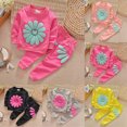 thumbnail image 1 of 18-24 Months Toddler Baby Girl Outfits Ruffle Long Sleeve Tops + Flare Pants Set 2Pcs Fall Winter Clothes 6-12 Months 12-24 Months 2T 3T 4T 5T 6T 7T 8T 9T Children, 1 of 7