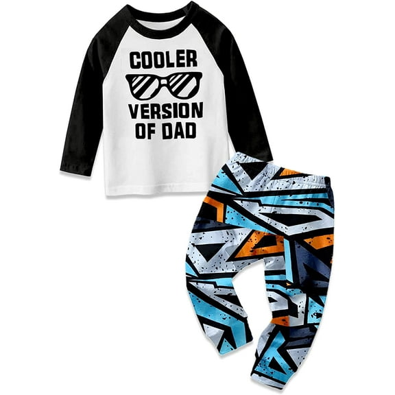 18-24 Months Toddler Boy Clothes Baby Boy Winter Clothes Letter Printing Long-Sleeved Tie-Dye Pants Fall Boys Clothes 2PCS Set 18-24 Months