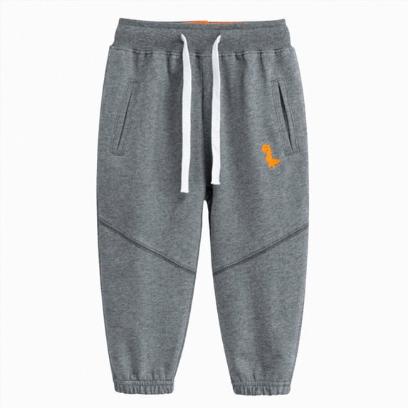 18-24 Months Toddler Boys Pants Fleece Lined Thick Straight Leg Elastic Waist Cozy Sweatpants with Side Pockets Fall Winter Casual Wear for Boys 12 18 Months 2T 3T 4T 5T 6T,Dark Gray