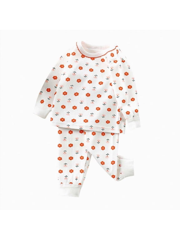 18-24 Months Toddler Girl Clothes Print Long Sleeve Pullover Shirts Tops Pants Set Fall Winter Outfits Toddler Girl Sweat Set