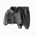 thumbnail image 1 of 18-24 Months Toddler Girls Trousers Set Long Sleeve Two Piece Outfit, Spring Autumn Casual Wear Zipper Jacket Pants Two Piece Set 6-12 Months 12-24 Months 2T 3T 4T 5T 6T 7T Set, 1 of 5