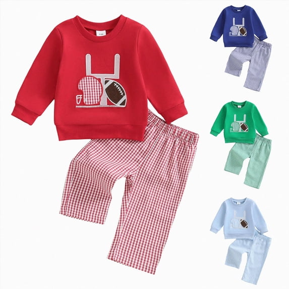 18-24 Months Toddler Newborn Boy 2PCS Outfits Long Sleeve Tops Pants Set Boy School Fall Winter Clothes 6-12 Months 12-24 Months 2T 3T 4T 5T 6T 7T Boy Gift Set