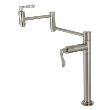 18.25 in. NuWave Deck Mount Pot Filler, Brushed Nickel