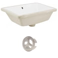 thumbnail image 1 of American Imaginations AI-20424 18.25 in. Rectangle Undermount Sink Set, White & Brushed Nickel Hardware, 1 of 1