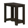 thumbnail image 1 of 11.75" x 23.75" x 22" Cappuccino Particle Board Laminate  Accent Table, 1 of 3