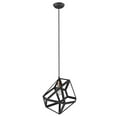 thumbnail image 1 of 18.25 x 13 x 15.75 in. Hedron 1-Light Matte Black Pendant, 1 of 1