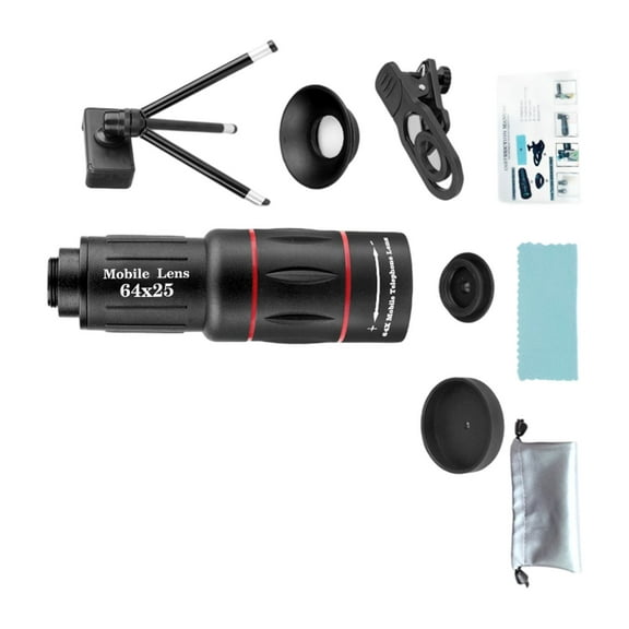 18/28/36/64X Clip Type Telephoto Lens Photography Lens Telephoto Lens for Picture Video Taking