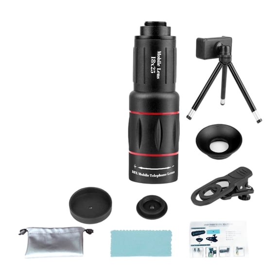 18/28/36/64X Telephoto Lens Magnifier Photography Lens for Most Picture Video Taking Clip Type