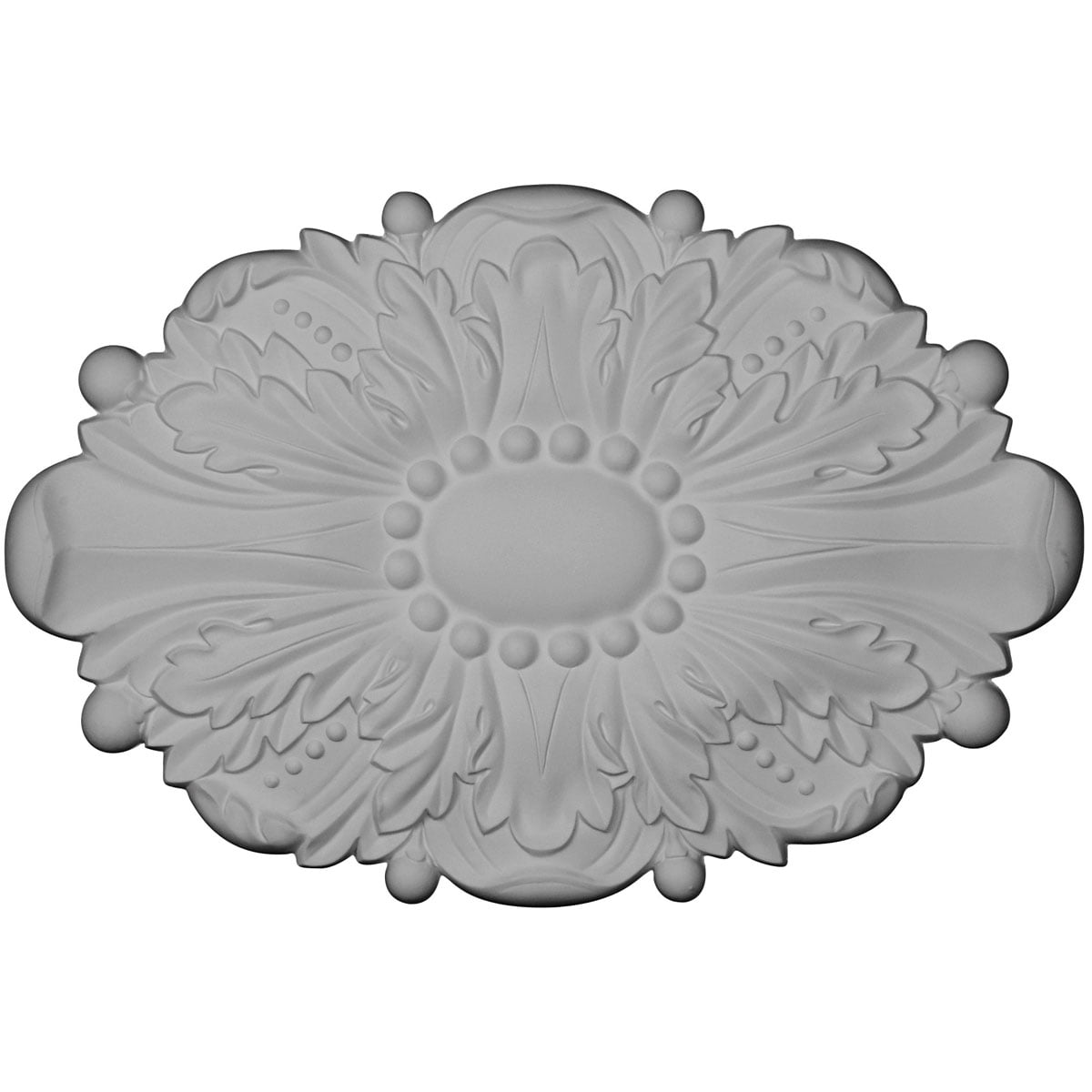 18 3/8"W x 12 1/4"H x 1"P Palmetto Beaded Onlay