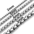 thumbnail image 1 of 18" - 30" Stainless Steel Necklace Figaro Snake Hexagon Curb Cuban Link Chain, 1 of 2