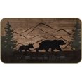 thumbnail image 1 of 18''×30'' Vintage Wood Forest Mountains Bear and Cub Welcome Decorative Doormat,Wildlife Animals Floor Mats,Farmhouse Decor for Home RV Campsite Trailer Cabin,Camper Adventure Lover Gift, 1 of 5
