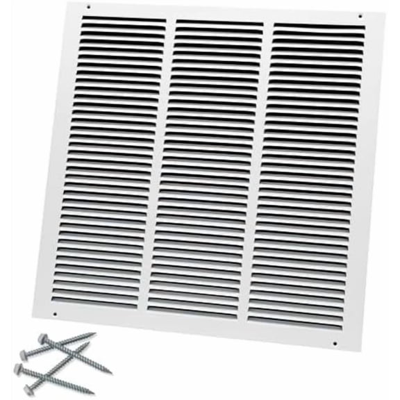 18"W x 18"H [Duct Opening Size] Steel Return Air Grille, Air Return Vent Cover for Ceiling and Sidewall - HVAC Air Vent Covers - [Outer Dimensions: 19.75"W x 19.75"H]