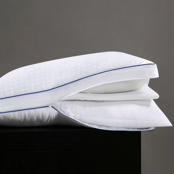 Cozy Harbor 100% Cotton Adjustable Bed Pillows King Size, 3-in-1 Loft with Removable Foam Insert & L-Shaped Zipper Gusset, 18 x 34 In, 1 Pack