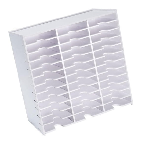 18/36/51/60 Grids Plastic Stamp Pad Organizers Wall Mountable Craft Storage Rack for InkPad and Workspaces Efficiency