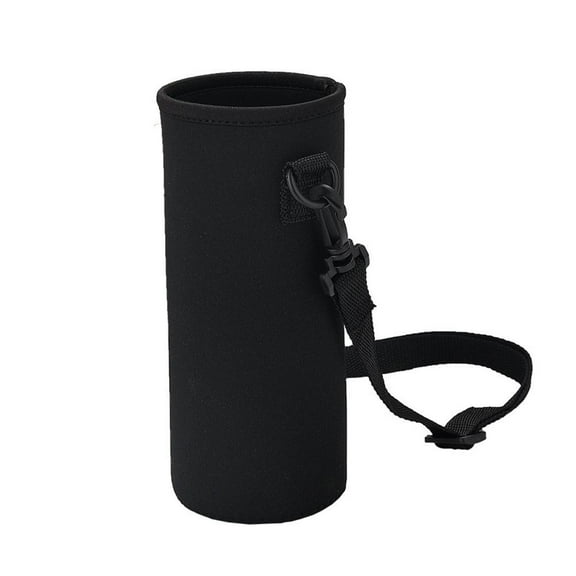 18/36/64oz Black Bottle Insulat Bag Water Bottle Water Bag Holder Shoulder Pouch Insulated Neoprene Strap C S3A5