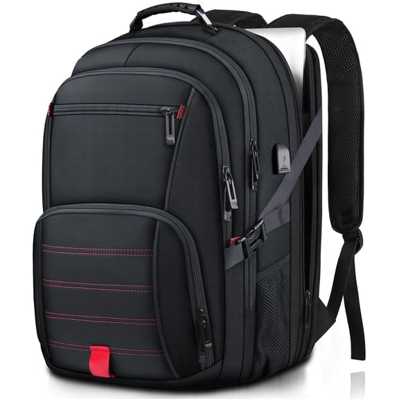 18.4 Inch Travel Laptop Backpack, Backpack, Laptop Backpack for Men, 55L Water Resistant TSA Airline Approved Business Work College School Computer Bag with USB Port