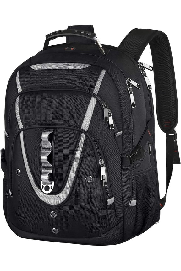 18.4 Laptop Backpack for Men, 55L-60L Extra Large Gaming Laptops Backpack, TSA Friendly Flight Approved RFID Anti-theft Pocket, Water Resistant Suiltable for Travel Business Work