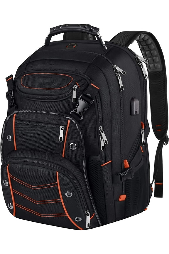 18.4 Laptop Backpack for Men, 55L Gaming Laptops Backpack with USB Charger Port,TSA Friendly Flight Approved and RFID Anti- Pocket