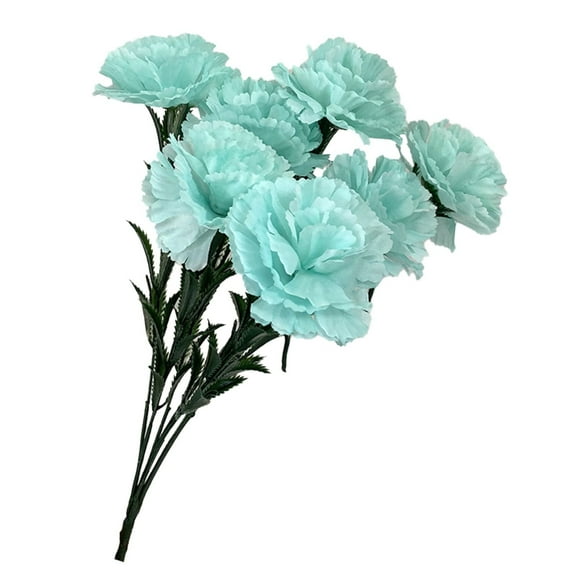 18.5" 1 Pc Artificial Flowers Carnations, Fake Flowers Carnation Faux Silk Flowers with Stems, 7 Heads Artificial Carnations Flowers for Home Party and Wedding Decor Floral Arrangements