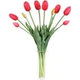 thumbnail image 1 of 18.5'' Artificial Tulip Flowers 10 PCS Faux Real Touch Latex Bouquet Tulips for Home Table Arrangements Gift Office Wedding Party Birthday Garden Restaurant Decoration (Yellow), 1 of 5