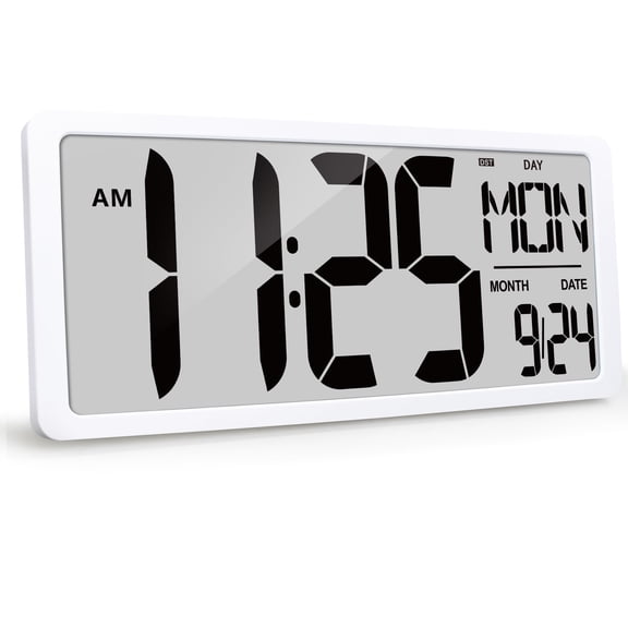 18.5" Battery Operated Extra Large Digital Wall Clock for Home Office Bedroom