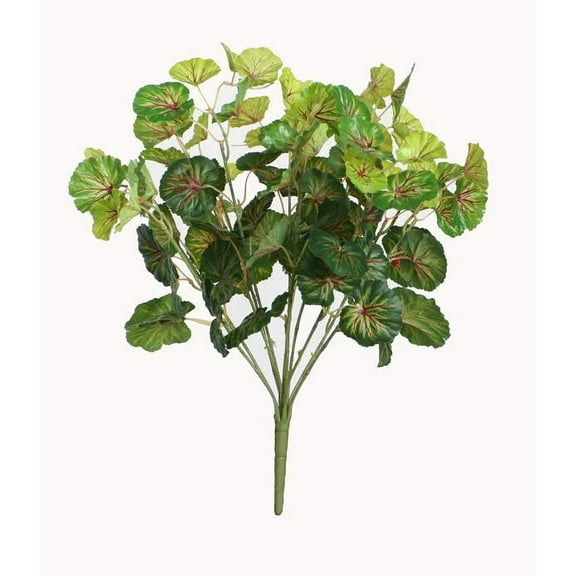 18.5" Green Two Toned Begonia Spring Artificial Floral Bush