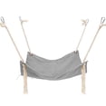 thumbnail image 1 of 18.5" Hanging Cat Bed Hammock - Breathable Linen Pet Perch with Adjustable Straps & Metal Hooks, Cage-Mountable for Cats & Small Dogs, Washable Solid Colors, 1 of 4