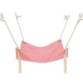 thumbnail image 1 of 18.5" Hanging Cat Bed Hammock - Breathable Linen Pet Perch with Adjustable Straps & Metal Hooks, Cage-Mountable for Cats & Small Dogs, Washable Solid Colors, 1 of 5