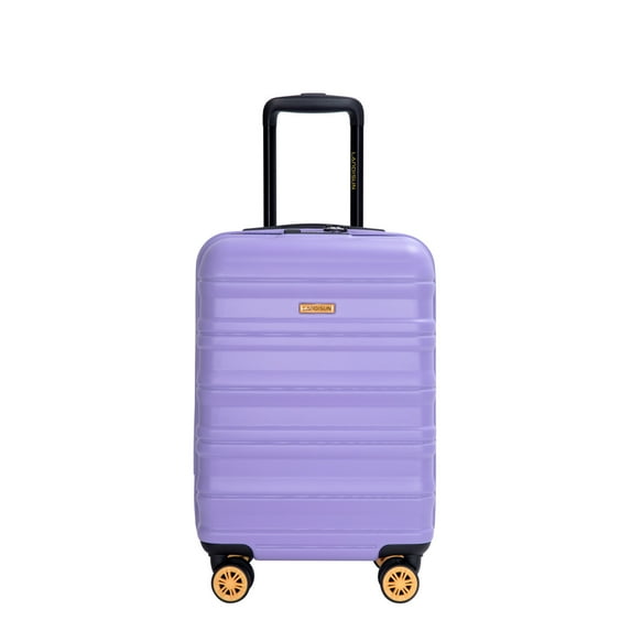 18.5 Inch Airline Approved Carry On Luggage, Hard Shell Suitcases with TSA Lock & Spinner Wheels, Light Purple