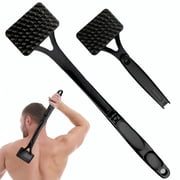 18.5-Inch Back Scratcher, Foldable Telescopic Back Scratcher for Adults, ABS Skin-Friendly Back Scratcher Long Handle for Men, Women, Seniors, The Best Gift for Parents and Loved Ones Black