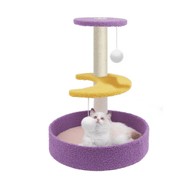 Topmart Cat Scratching Post 34 Tall Green Cat Scratch Posts for Indoor Cats with Dangling Ball Spring Ball Green Walmart