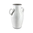 thumbnail image 1 of 18.5-Inch Ceramic Vase with Dual Handles, White, Pack 1, 1 of 7