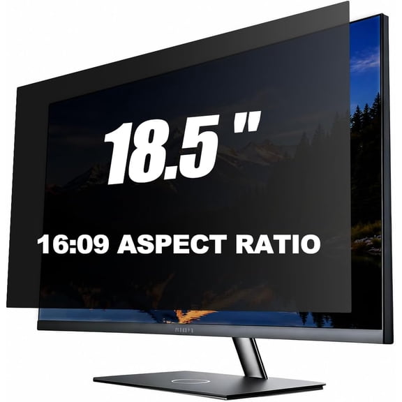 18.5 Inch Clip-On Privacy Screen Filter for 16:9 Computer Monitor, Multiple Sizes Available, 60 Anti-Spy Shield, Anti-Glare & Blue Light Blocking, Removable Hanging Design
