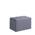 thumbnail image 1 of 18.5-Inch High Dove Gray Storage Bench with Side Pockets for Front Door Keeps 8 Shoe Sets, 1 of 2