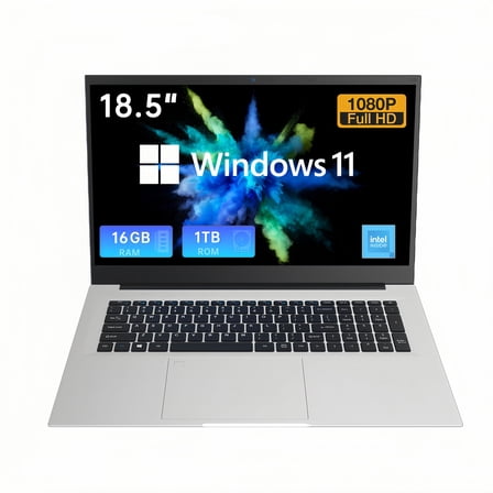 18.5 Inch Laptop Computer with Windows 11,Intel N150 Quad-Core Processor UP to 3.6GHZ,16GB DDR4 RAM 1TB SSD,WiFi ,Laptops for Work Business Office Student