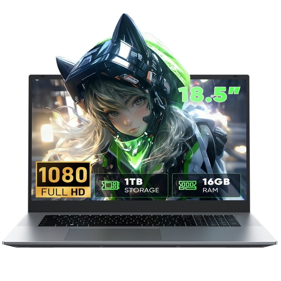 18.5" Laptop,16GB RAM 1TB SSD,Intel Core i3 Processor (up to 3.4 GHz),48Wh Battery,MS Office 365,3xUSB,HDMI,RJ45,Dual-Band Wi-Fi,BT 5.0,Space Grey