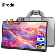 18.5“ Portable Monitor, 1080P FHD IPS gaming screen with a 120Hz refresh rate. Ideal as a secondary display for laptops, PS4/PS5, Mac PCs, and other devices. Co