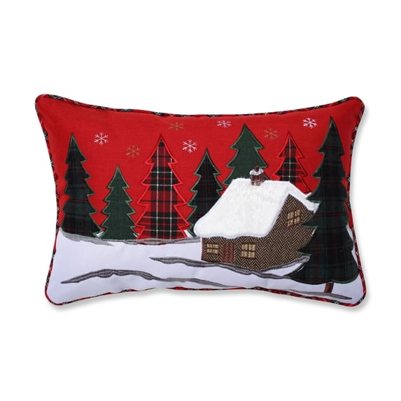 Pillow Perfect Christmas Cabin 11.5x18.5-inch Throw Pillow