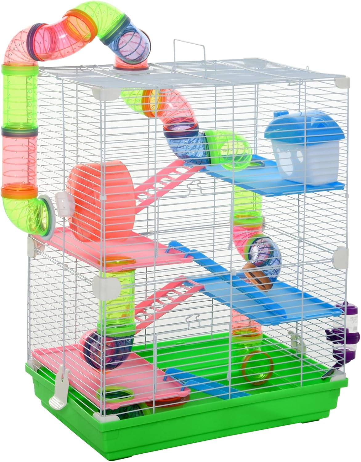 Beautiful view of Hamster Cage With Feed Tunnel And Water