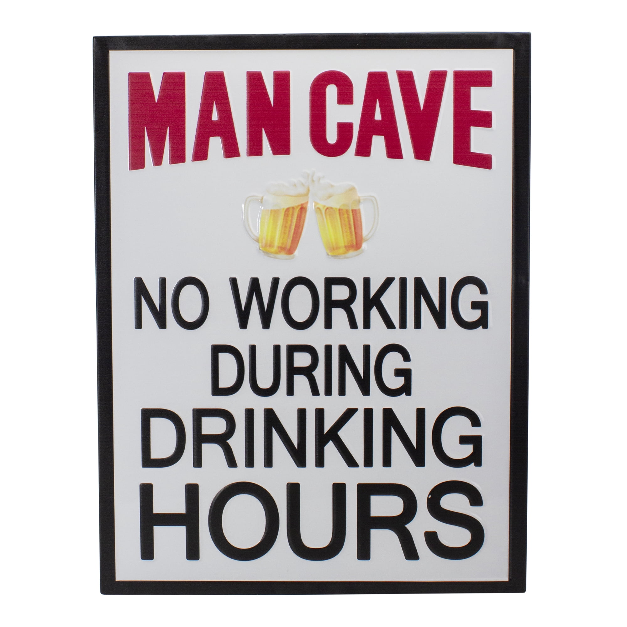 Panneau En Tôle Reproduit – No Working During Drinking Hours – 11x8 Pouces