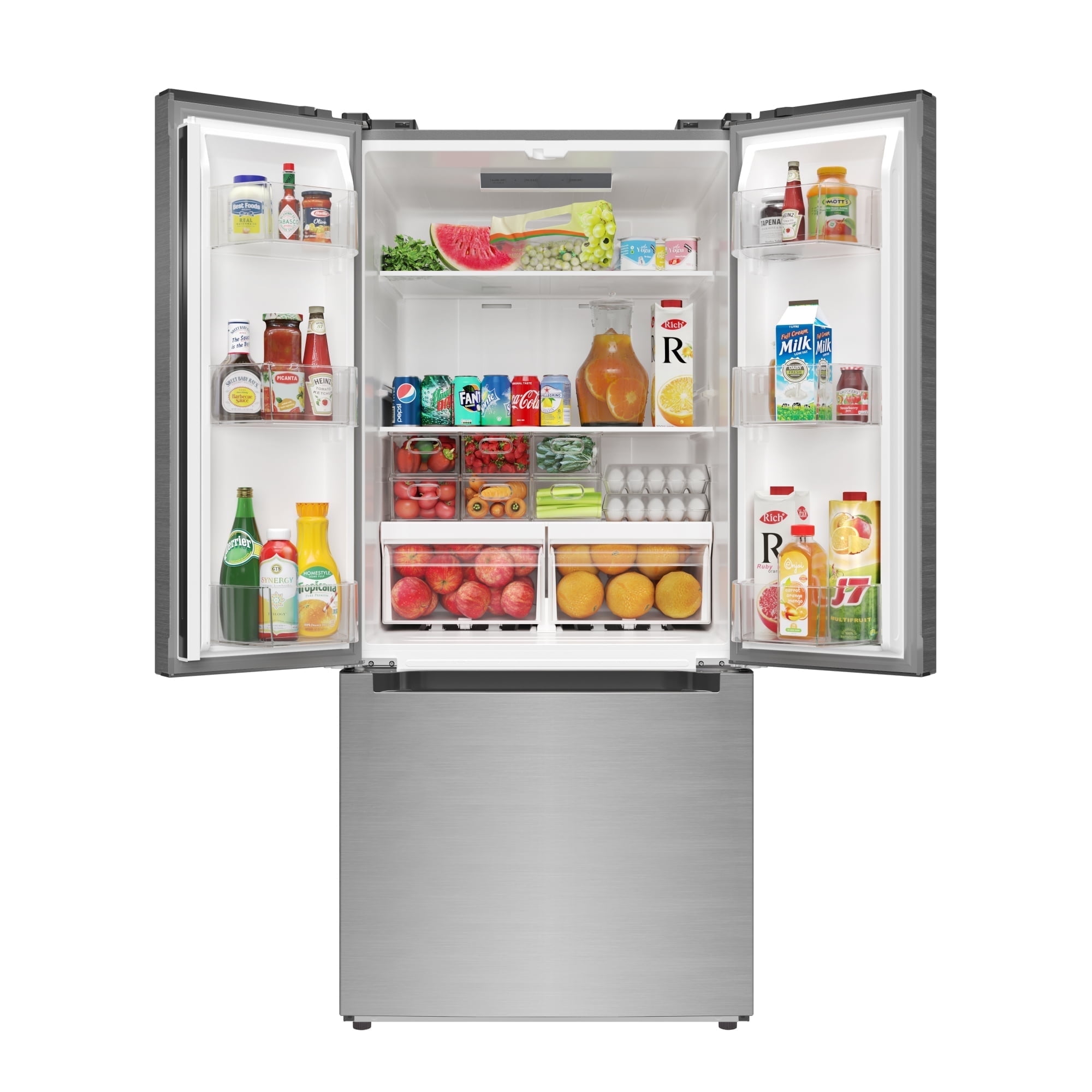 30-Inch Stainless Steel French Door Refrigerator with Dual Freezer Drawers