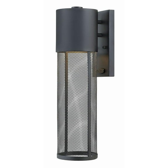 18.5 inch 1 Light Medium Outdoor Wall Lantern in Modern-Industrial Style 5.25 inches Wide By 18.5 inches High-Black Finish-Incandescent Lamping Type