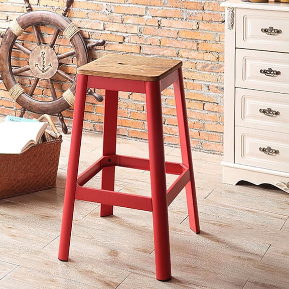 18.5-inch Wide Natural Bar Stool / Mobile Option for Bedroom