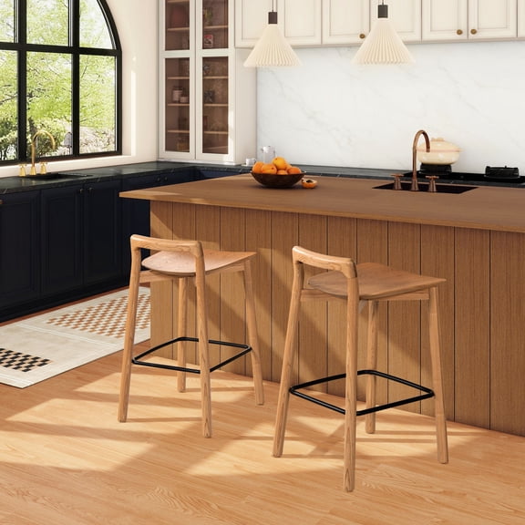 18.5 - inch Wide, Solid Ash - Low Back for Comfort and Maneuvering - In Counter - height Scenarios - Resilient Hardwood
